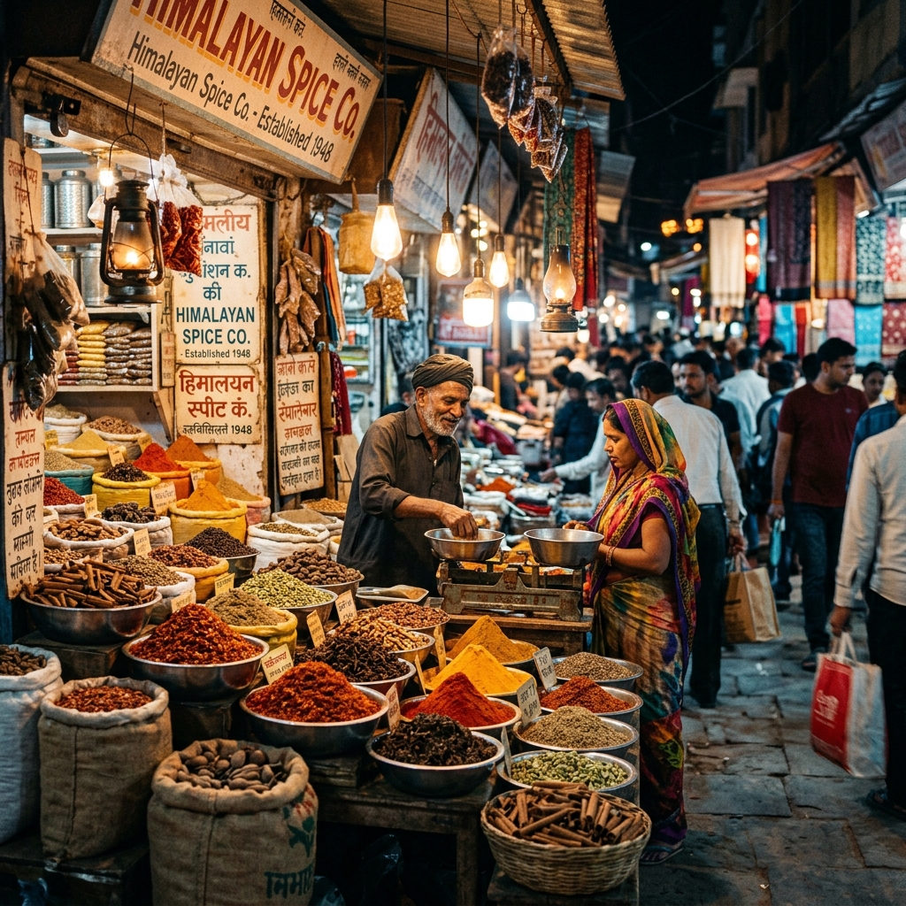 Spices on market